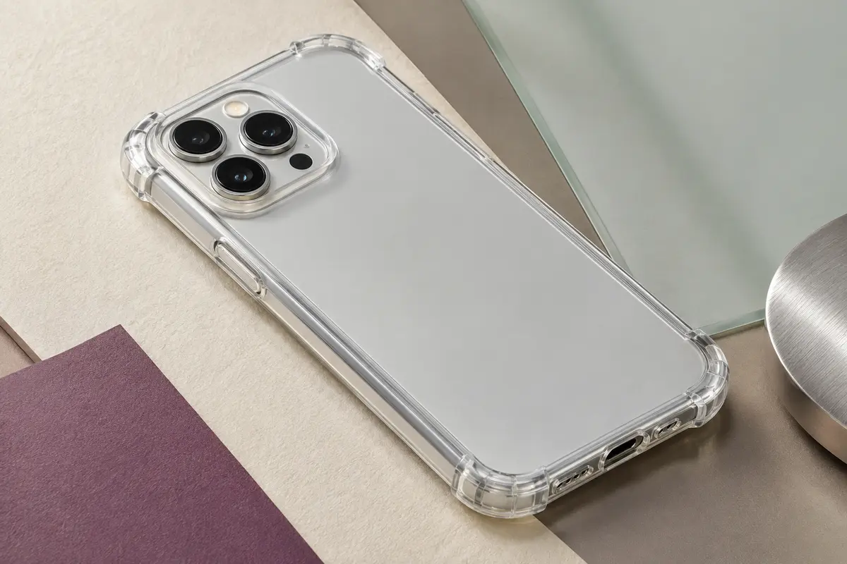 Coque transparente antichoc pour Galaxy A33 5G, avec contour souple, dos rigide et coins renforcés.